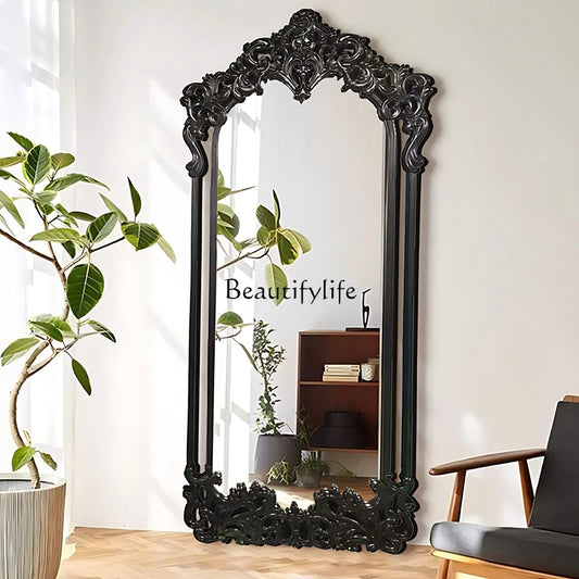 French retro carved large mirror