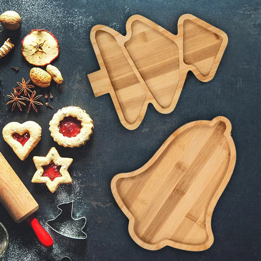 Christmas Tray Wooden Tree or Bell