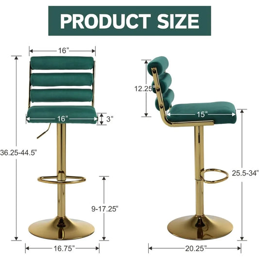 Modern Swivel Bar Stools Set of 2