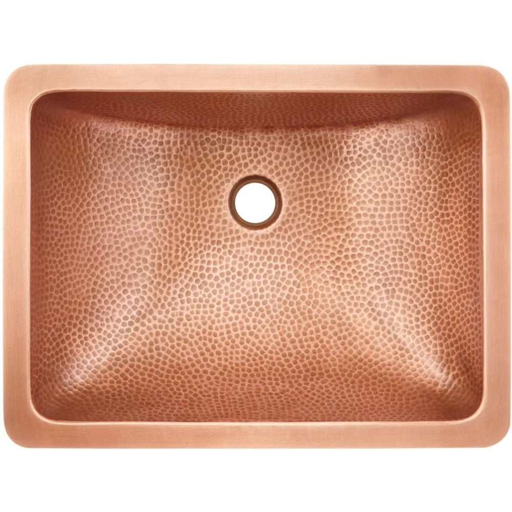 Hammered Copper Undermount Bathroom Sink