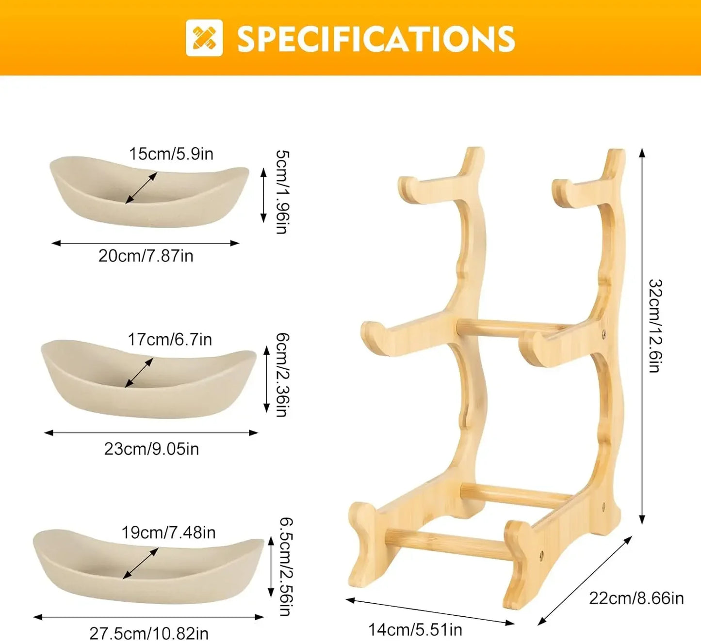 3 Tier Ceramic Fruit Basket
