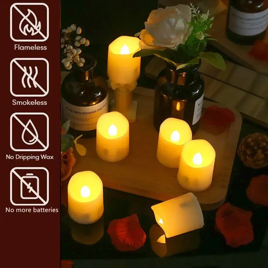 Rechargeable Flameless Candles with Lampshade