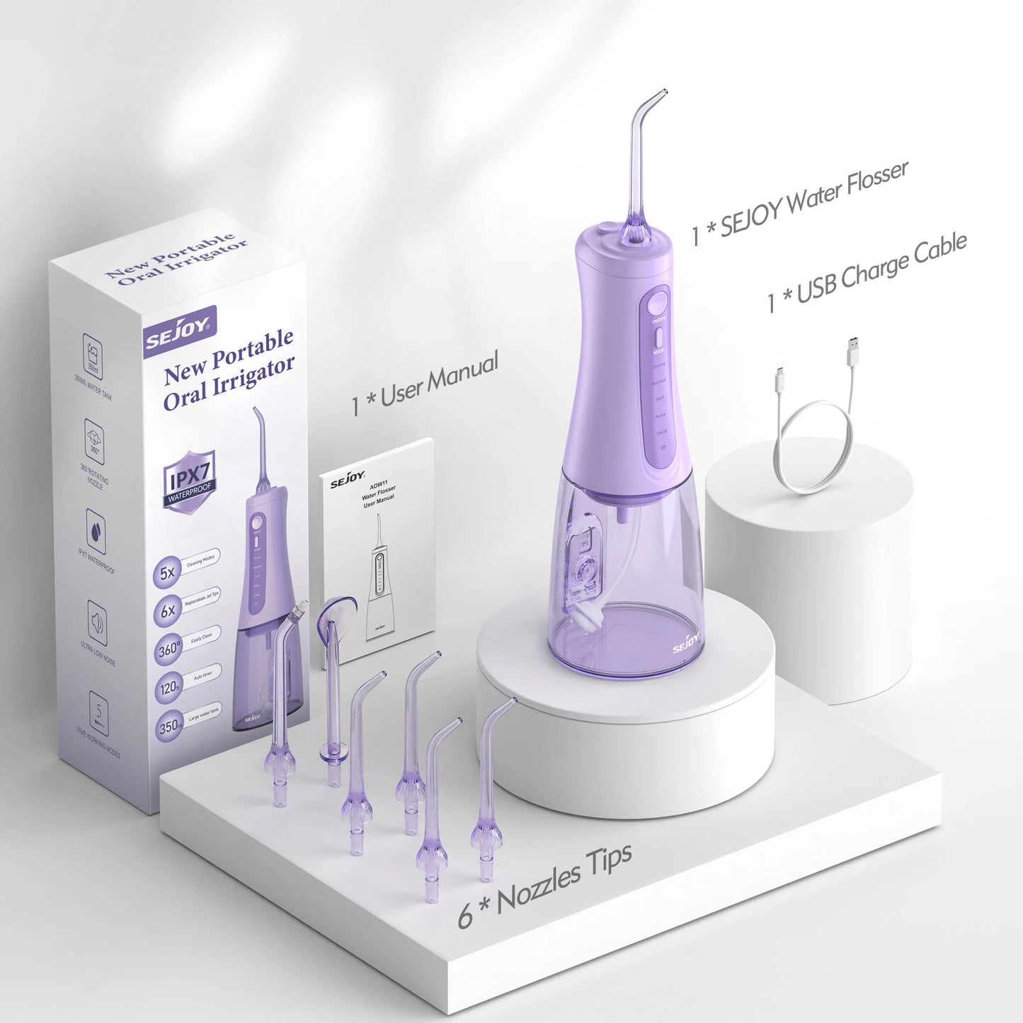 Dental Cordless Water Flosser for Teeth Cleaning