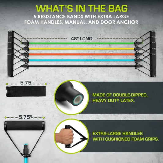 Tube Resistance Bands Set with Handles