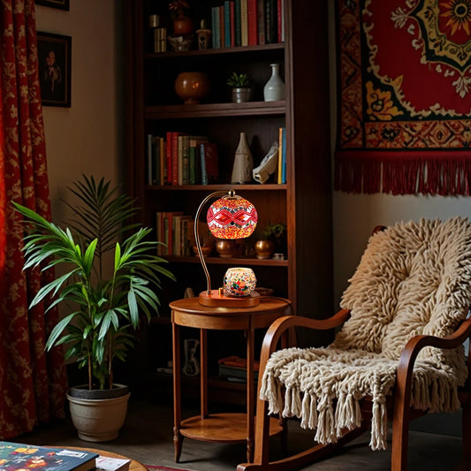 Bohemian style bedside lamp