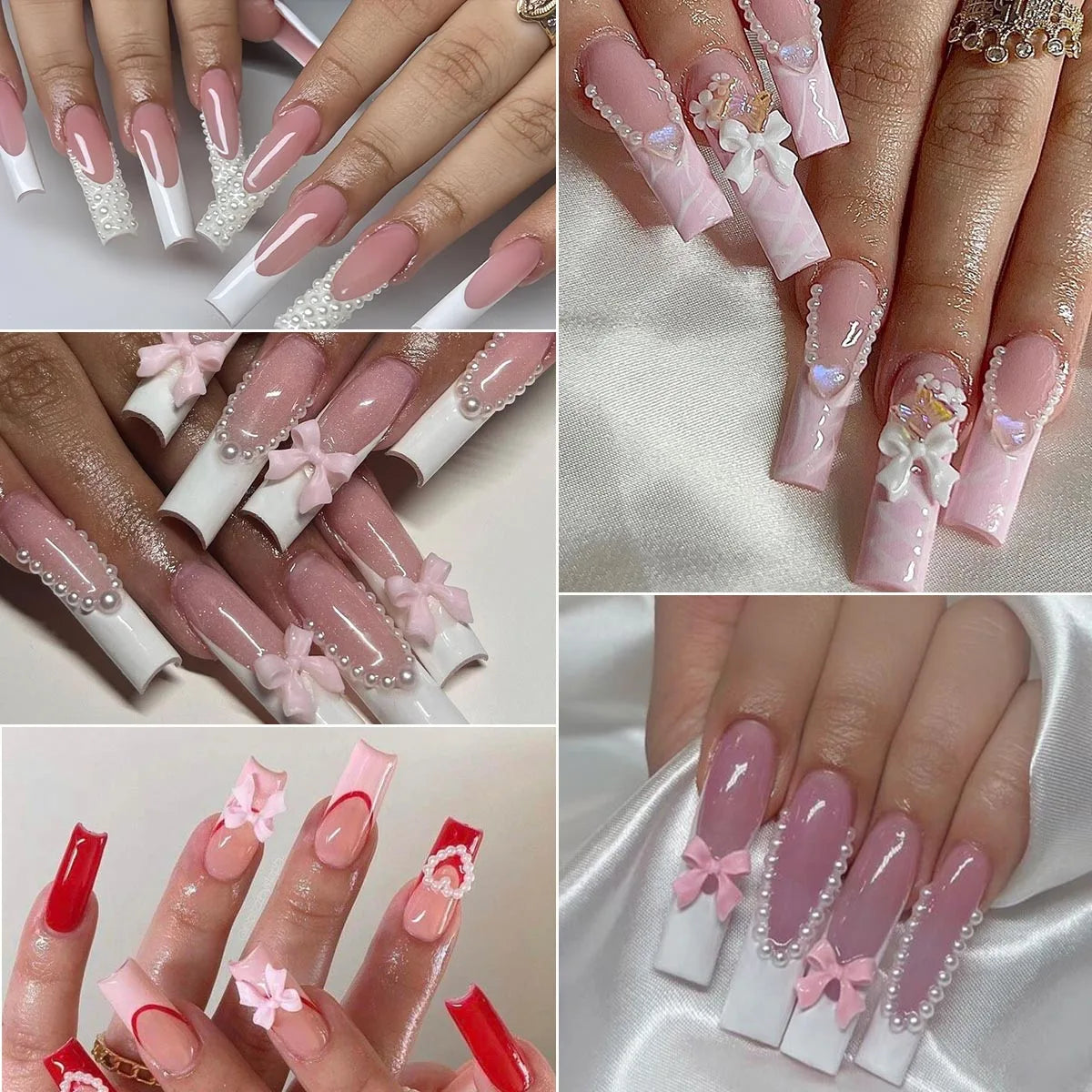 11 Boxes Of 3D Nail Decoration With Peaceful Bottom Pearls, Flat Back Rhinestone Flowers Steel Balls Of Various Styles Of Resin