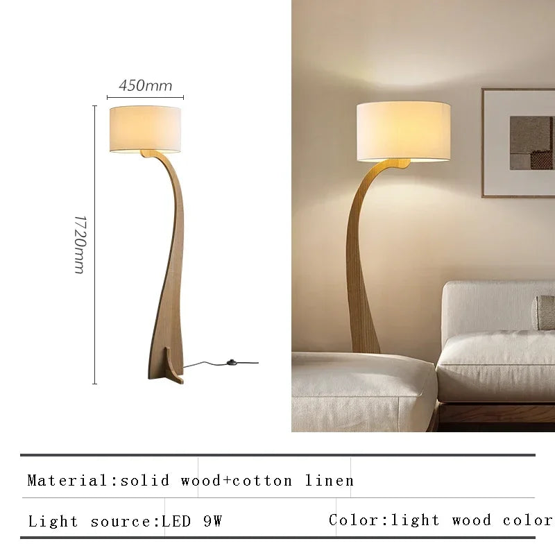 Modern Wooden Floor Lamp