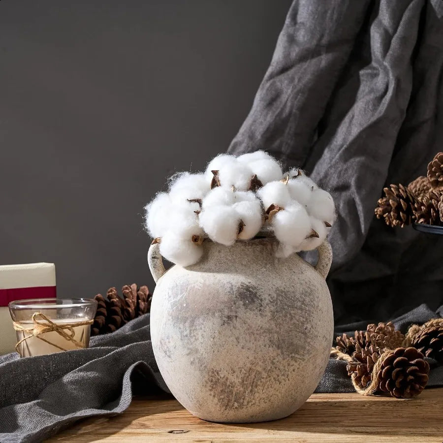 Ceramic Terracotta Vase with Handles