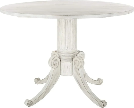 (XMSJ-Hot)Forest Traditional Antique White Drop Leaf Dining Table