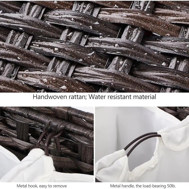 Laundry Hamper with 4 Removable Liner Bags