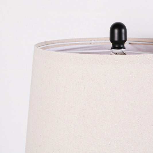 2 Pack 25-Inch Carved Geometric Ceramic Table Lamp