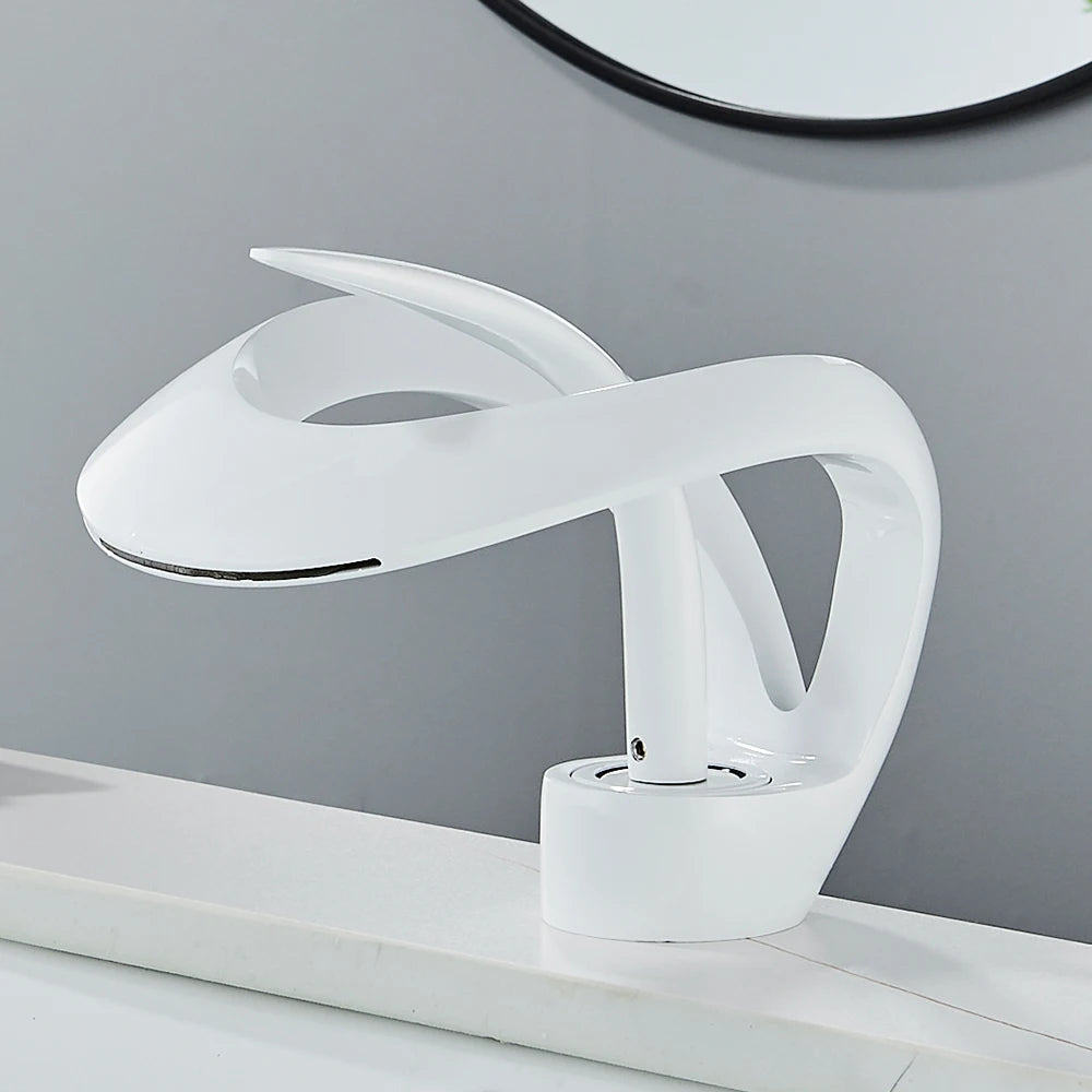 Modern Style Deck Mounted Brass Waterfall Faucet