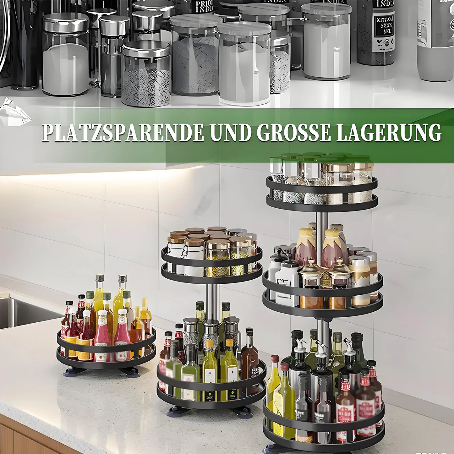 3 Tier Turntable Spice Rack