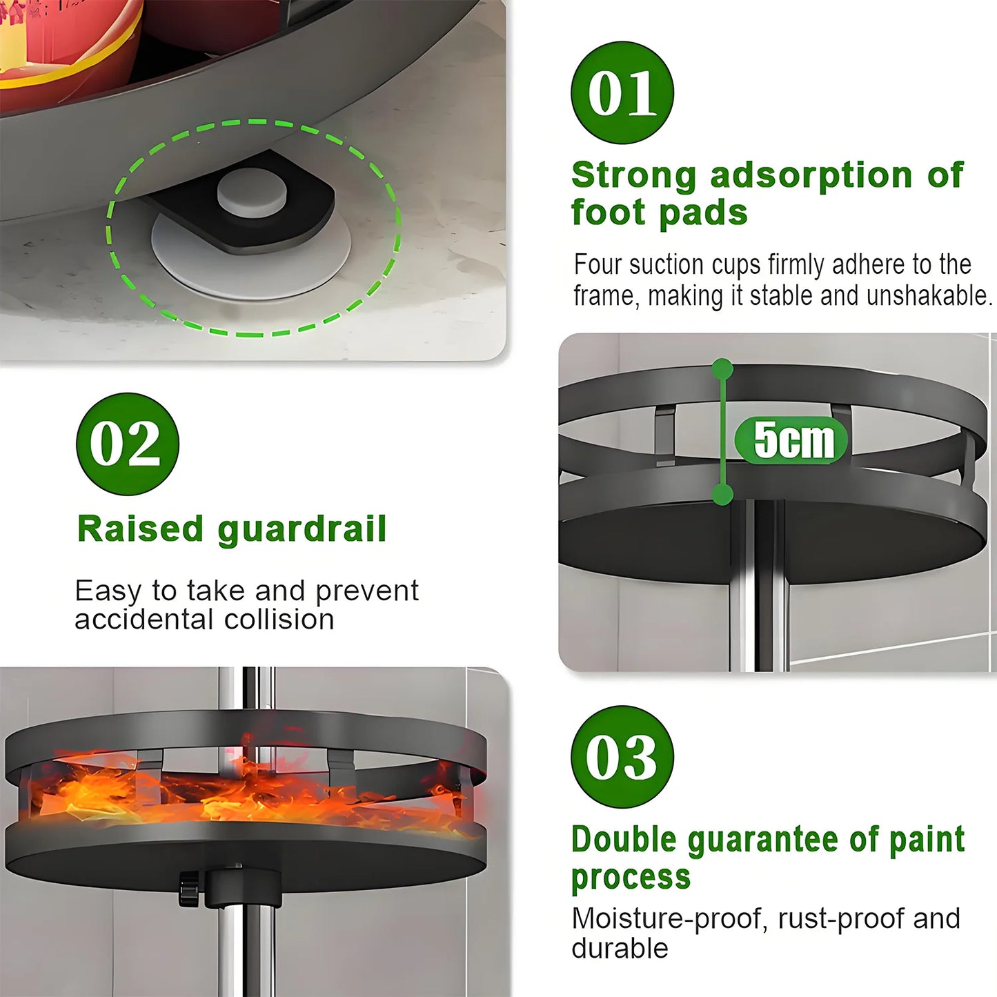 3 Tier Turntable Spice Rack