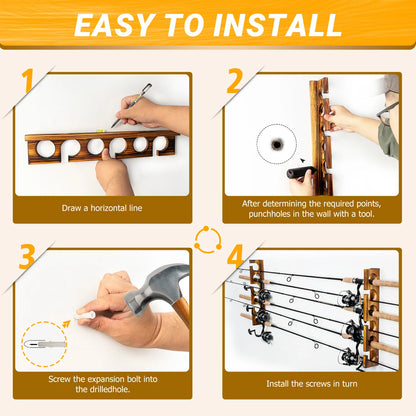 Fishing Pole Rod Racks