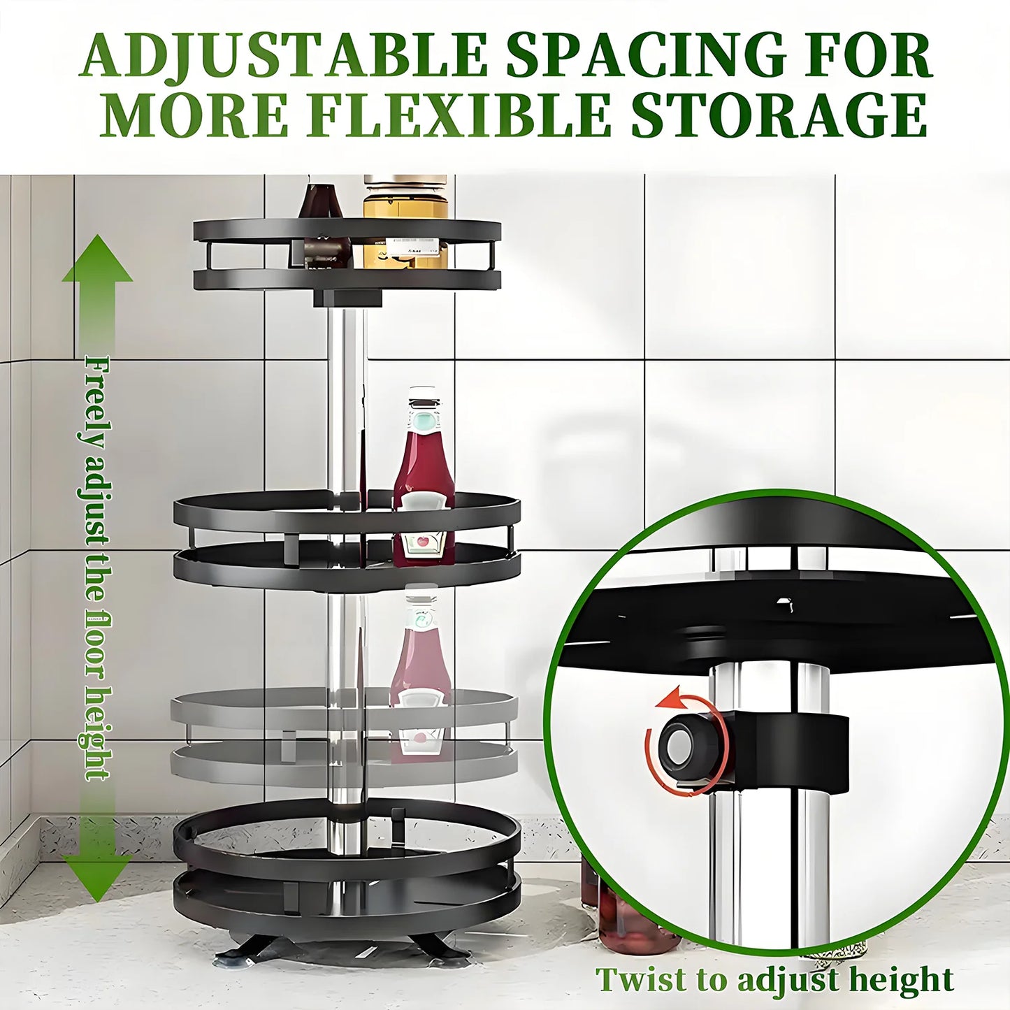 3 Tier Turntable Spice Rack