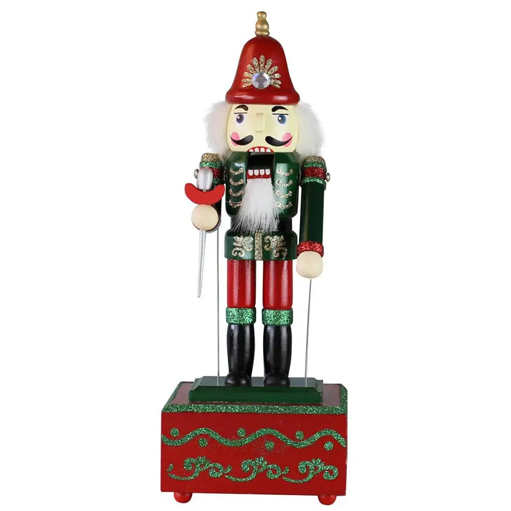 Fabulous Christmas Music Box Wooden Musical Sacredness And Heroism Soldier Drummer Nutcracker Home Decor Ornament Christmas Gift