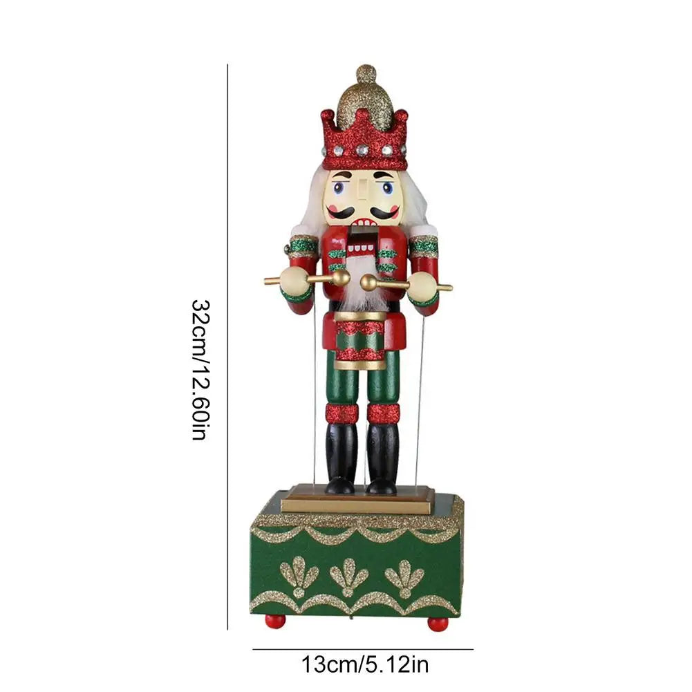 Fabulous Christmas Music Box Wooden Musical Sacredness And Heroism Soldier Drummer Nutcracker Home Decor Ornament Christmas Gift