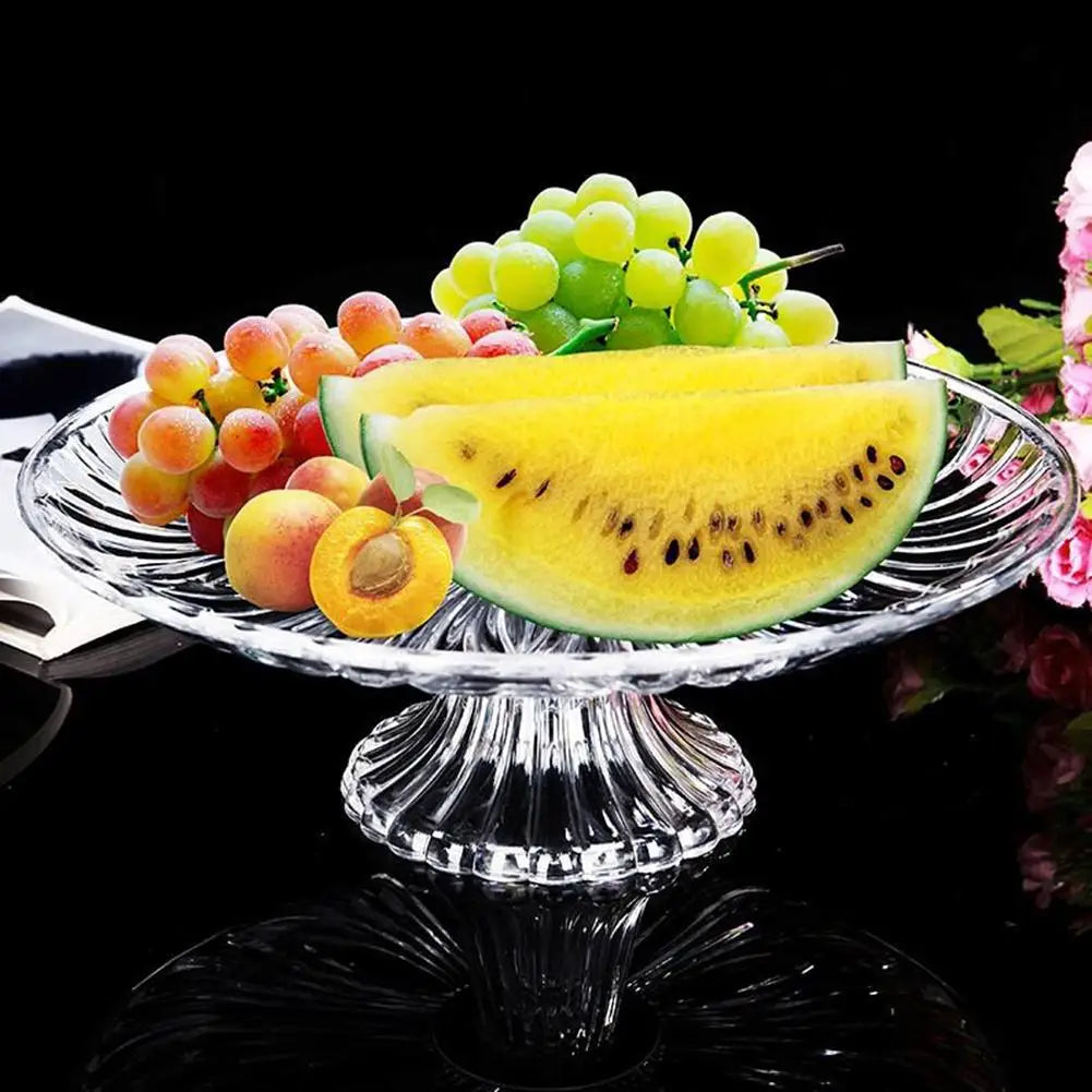Fruit Plate Plastic With Base Platter