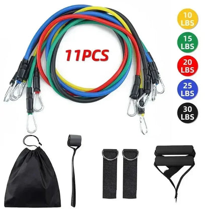 11 Pcs/Set TPE Resistance Band Set