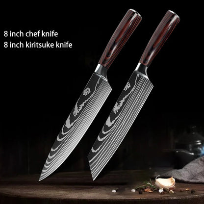 1-10PCS Chef Knife Set
