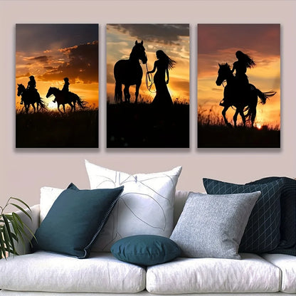 2D Flat, 3pcs Frameless Wall Art Prints