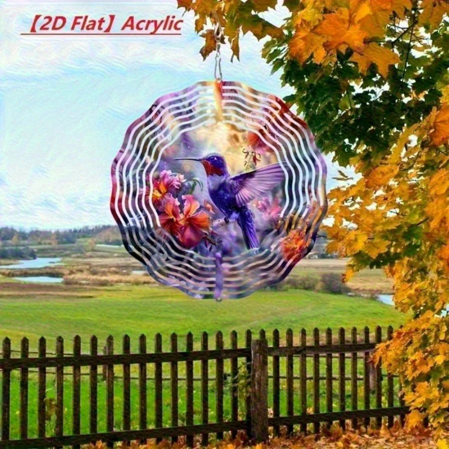 Acrylic Hummingbird Wind Chime
