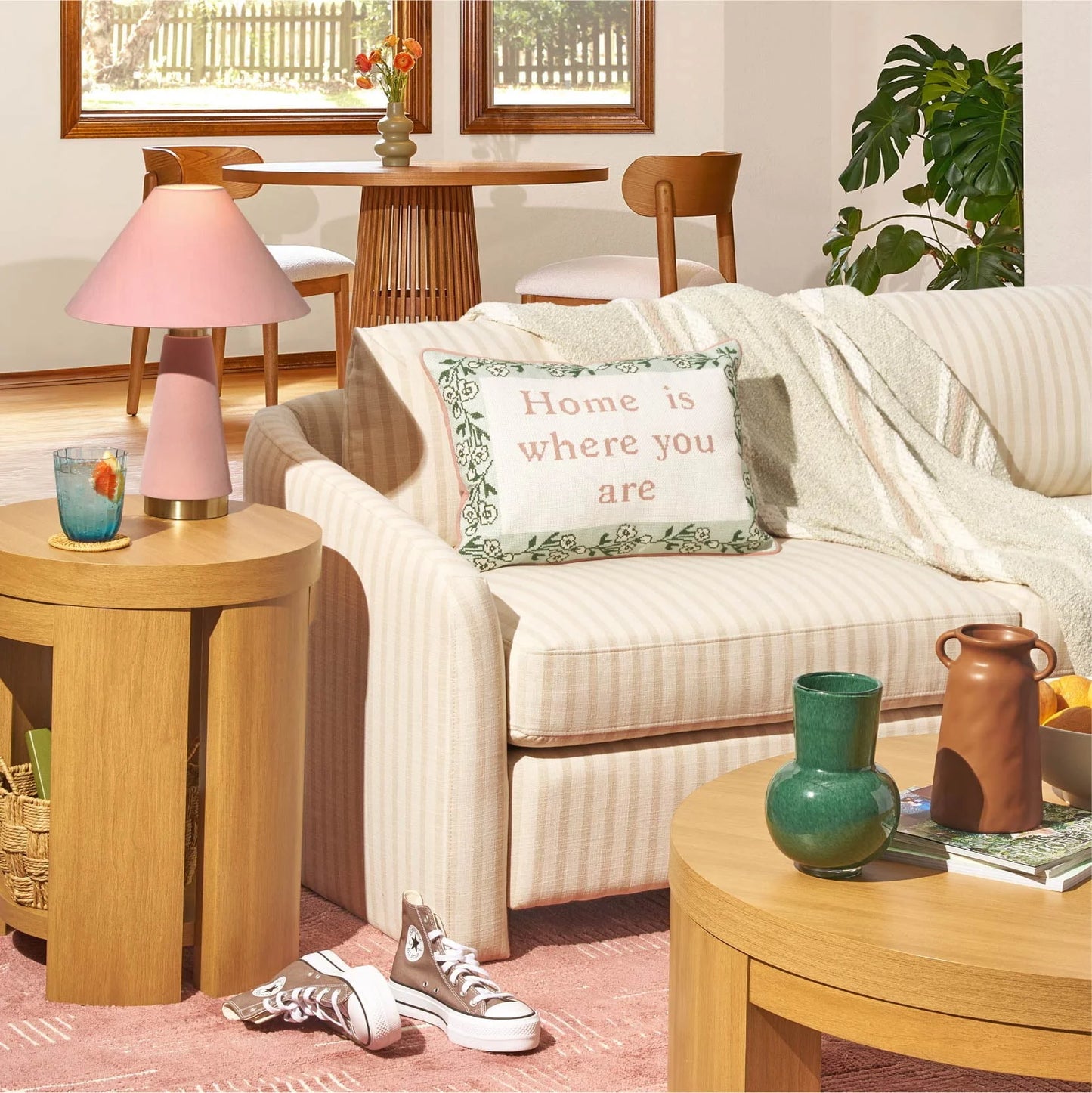 Green Thyme Glass Vase