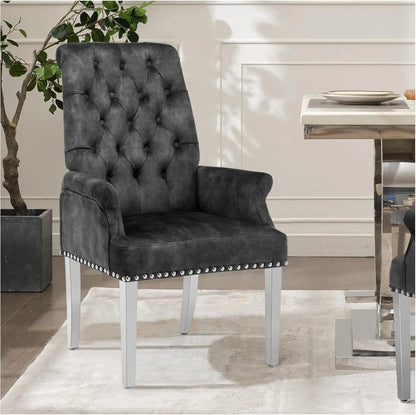 Upholstered Fabric Accent Dining Chair