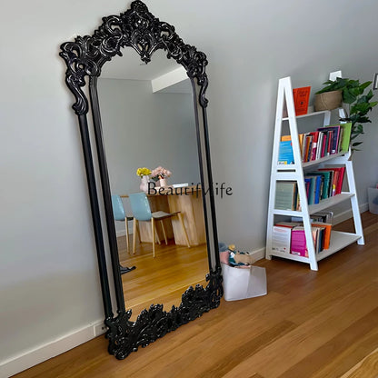 French retro carved large mirror