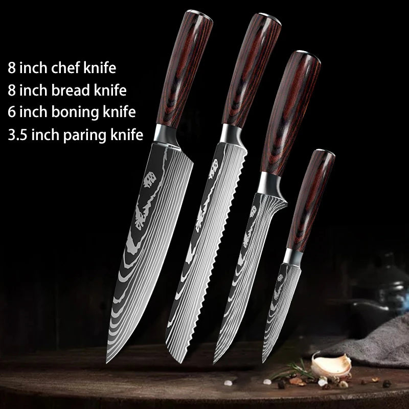 1-10PCS Chef Knife Set