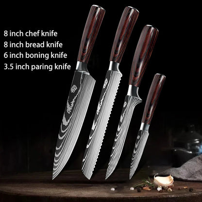 1-10PCS Chef Knife Set