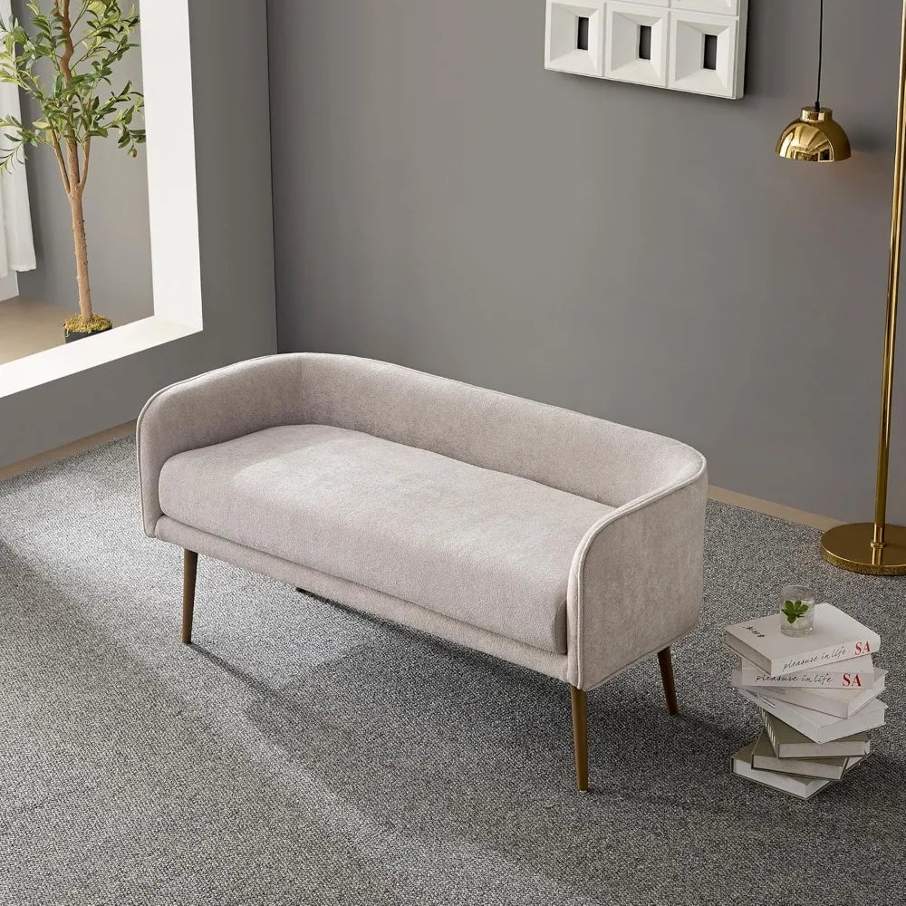 Bedroom Bench with Low Back