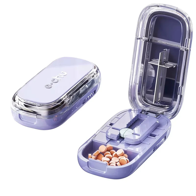 Adjustable Quarter Pill Cutter with Storage Box