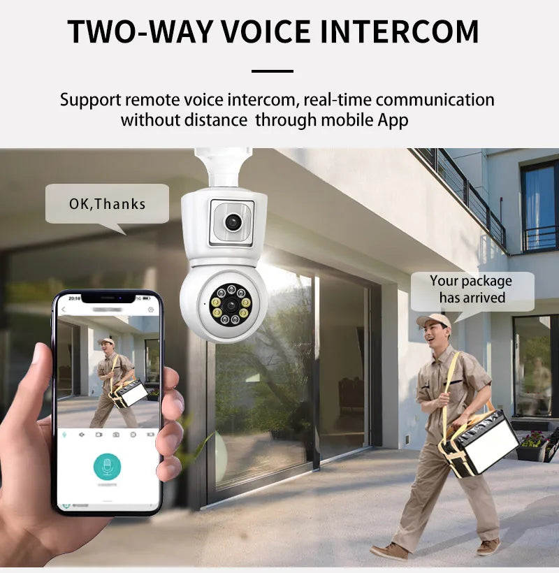 8MP E27 Bulb WiFi Camera