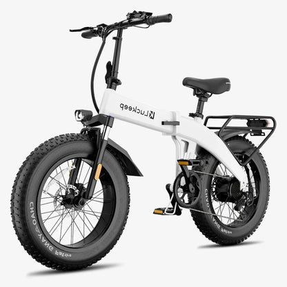 Luckeep X1 LIte Fold Electric Bike 1400W Peak Motor 48V15AH Removable Battery E Bike 20 Inch Fat Tire Commuter Electric Bicycle