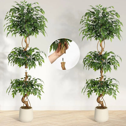 Fabric Silk Artificial Ficus Tree