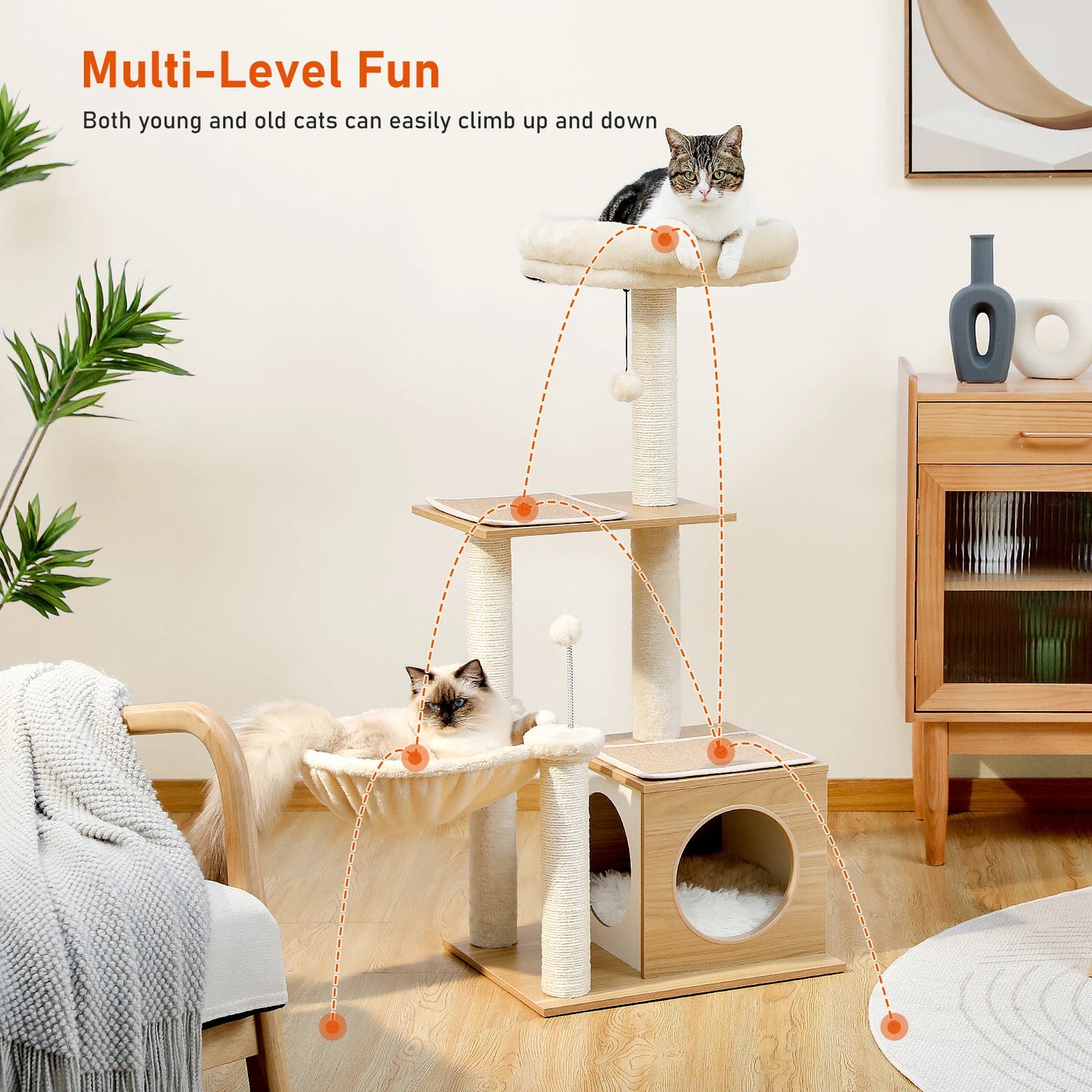 Modern Cat Tree for Indoor Cats