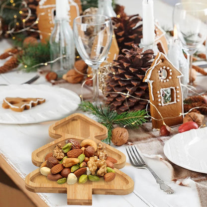 Christmas Tray Wooden Tree or Bell