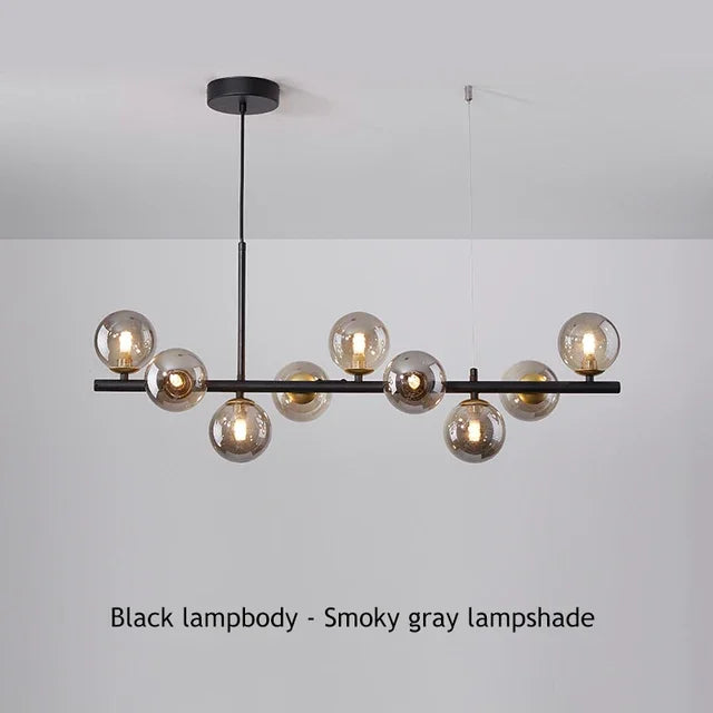 Modern Glass Ball Ceiling Chandelier for Table Dining Living Room Kitchen Island Pendant Lamp Home Decor Indoor Lighting Fixture