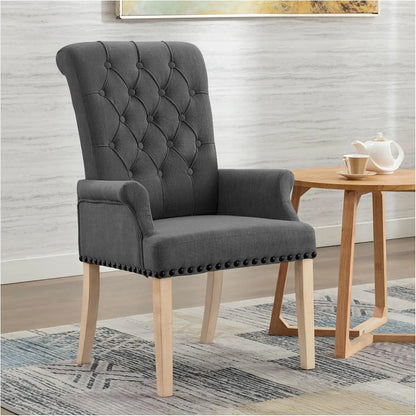 Upholstered Fabric Accent Dining Chair