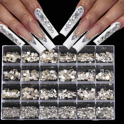 1 box of multi -shaped 3D nail diamond kits