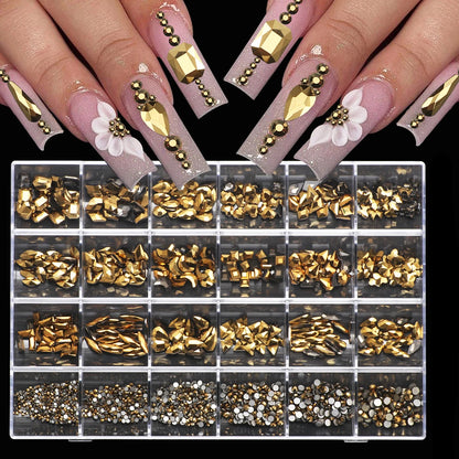 1 box of multi -shaped 3D nail diamond kits