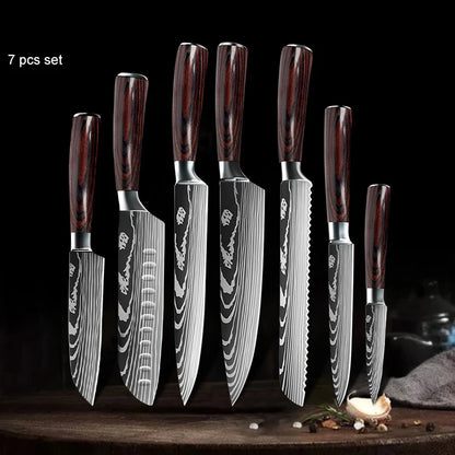 1-10PCS Chef Knife Set
