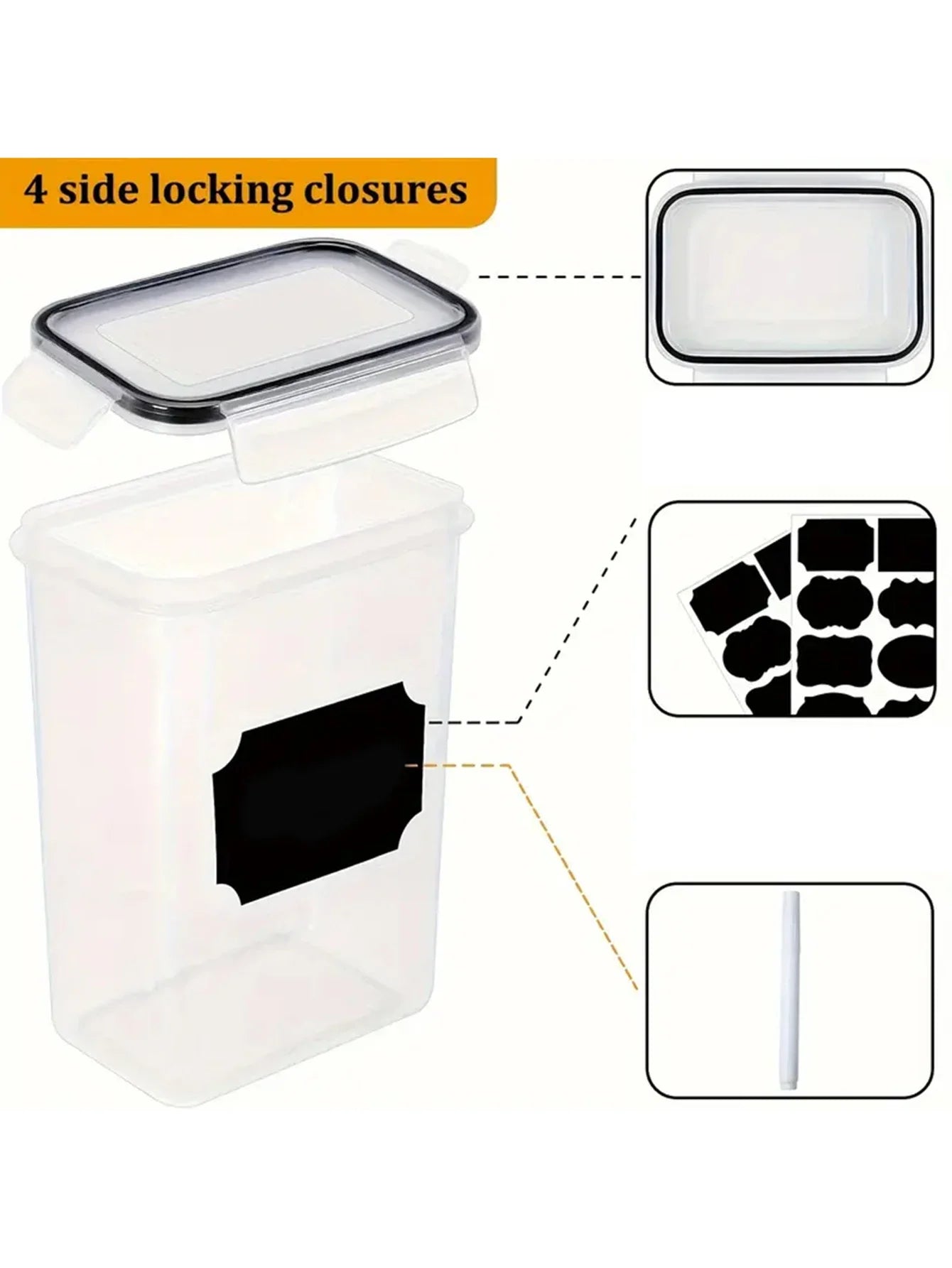 6pcs Airtight storage bin