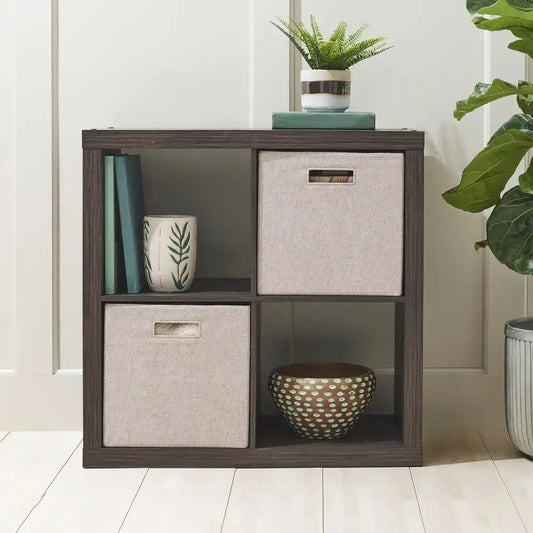 4-Cube Storage Organizer Tobacco Oak