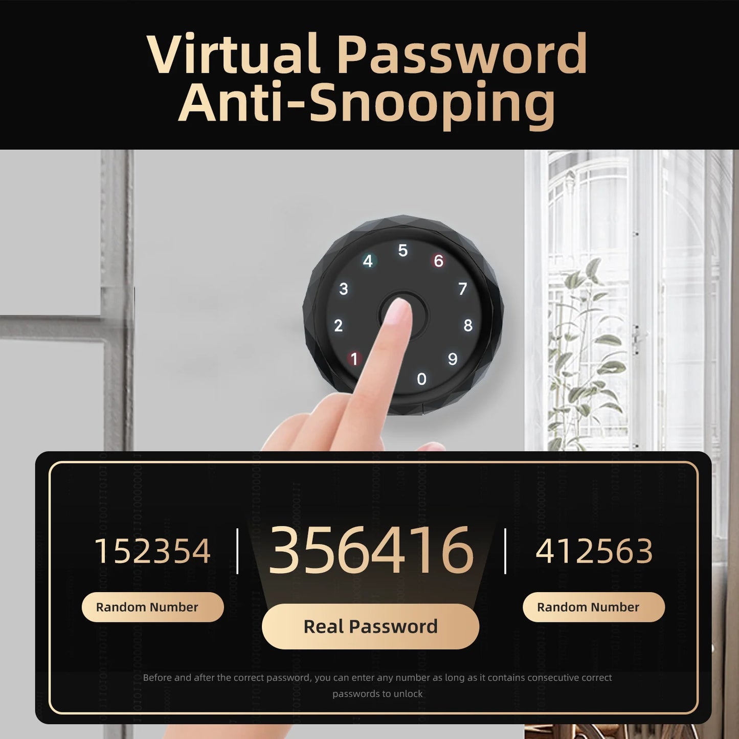 Viladepot Smart Lock Fingerprint Door Lock App Control Passcode Unlock Electronic Touchscreen Keypad Indoor
