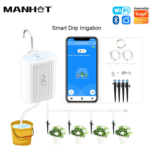 Manhot Tuya WiFi Smart Garden Irrigation Controller