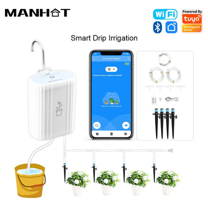 Manhot Tuya WiFi Smart Garden Irrigation Controller