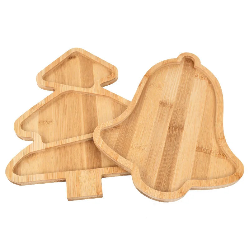 Christmas Tray Wooden Tree or Bell